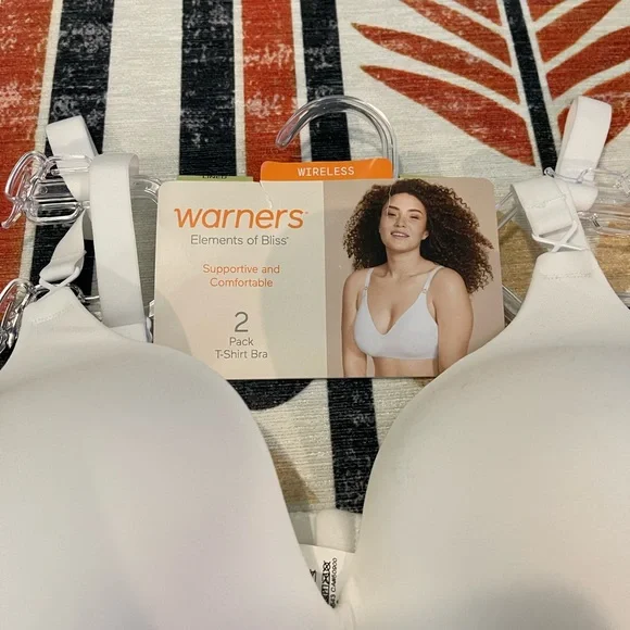 Warner's Black and White Comfort Bra 2Pack - Picture 2 of 9